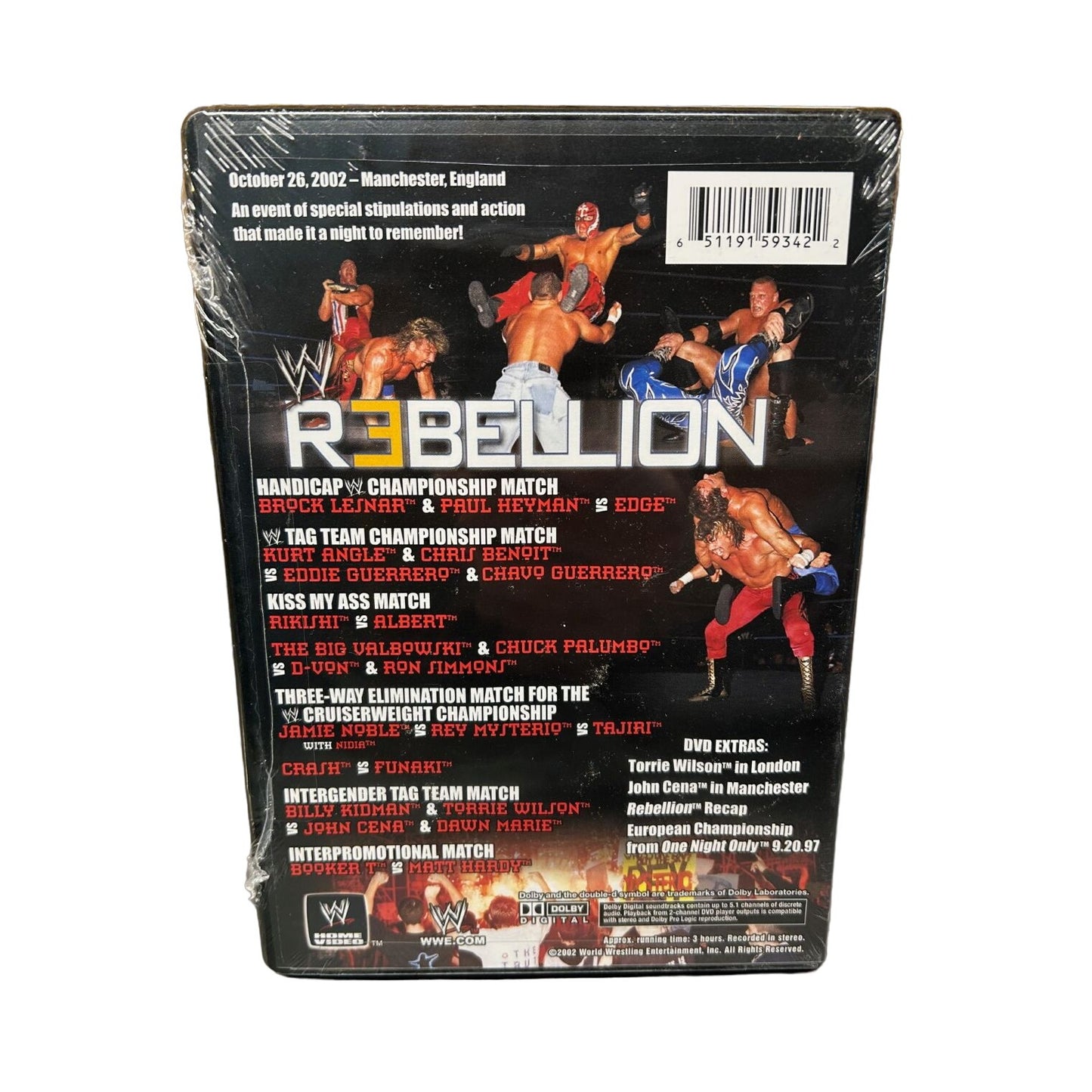 WWE - Rebellion 2002 (DVD, 2003) BRAND NEW SEALED Brock Lesnar Paul Heyman Edge