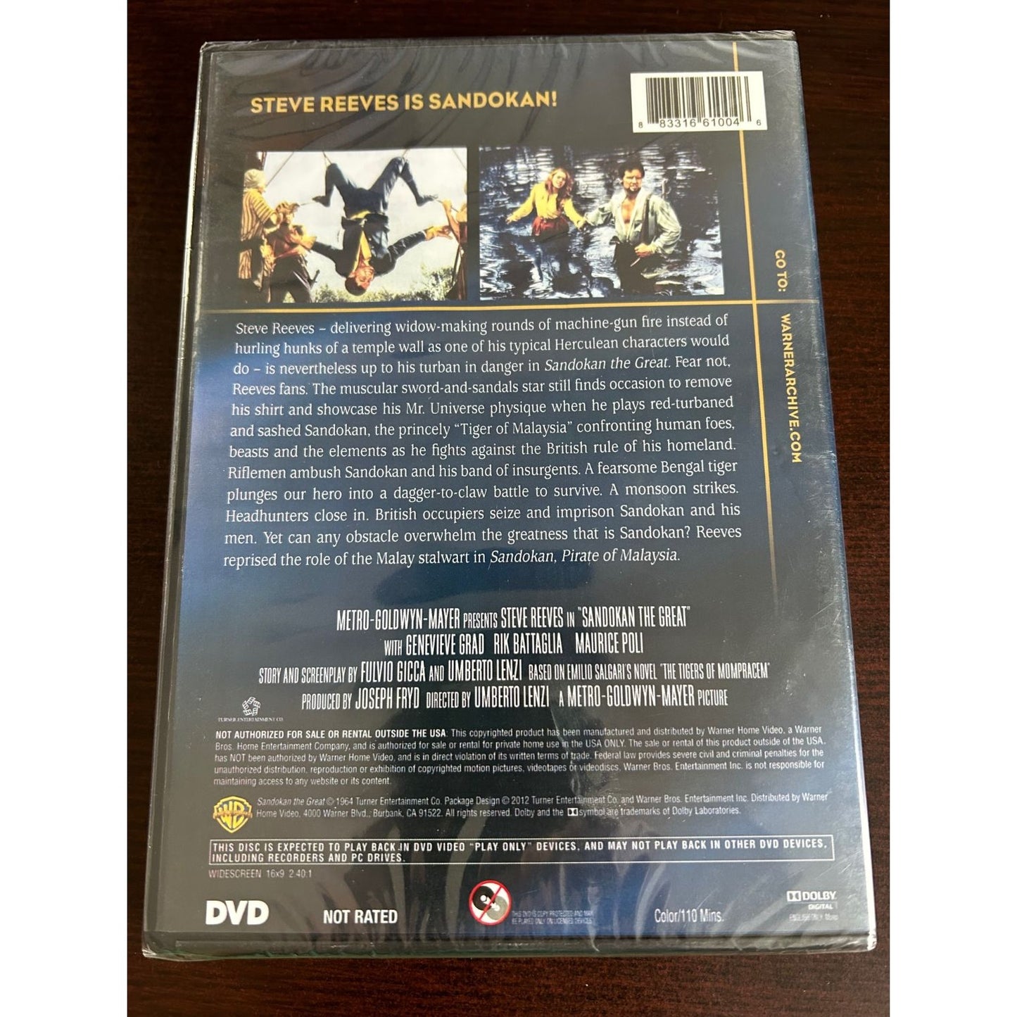 Sandokan the Great (1963) BRAND NEW SEALED DVD Steve Reeves