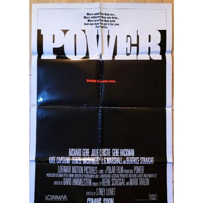 Power (1985) Original Movie Poster Folded 27x41 directed Sidney Lumet