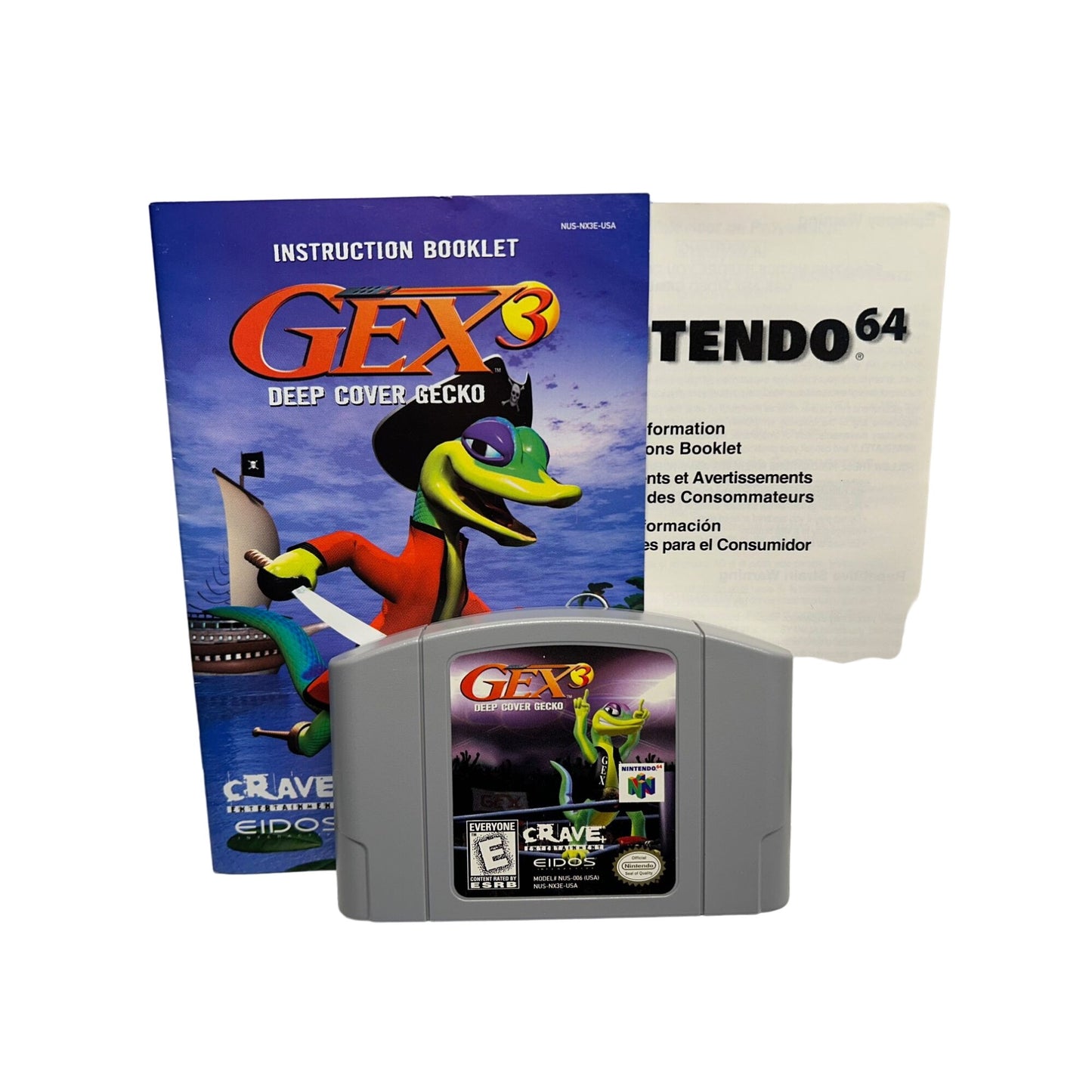 Gex 3: Deep Cover Gecko (Nintendo 64 N64, 1999) CIB Complete TESTED WORKING