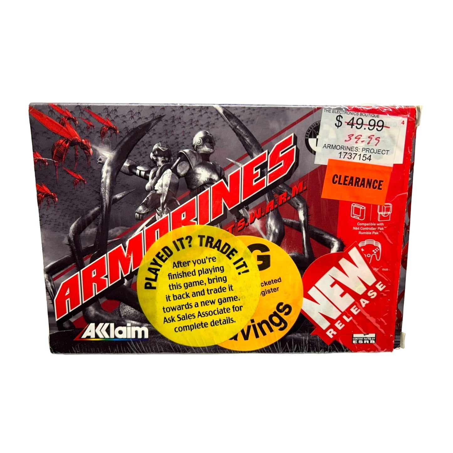 Armorines: Project S.W.A.R.M. Nintendo 64 (N64, 1999) Complete in Box CIB TESTED