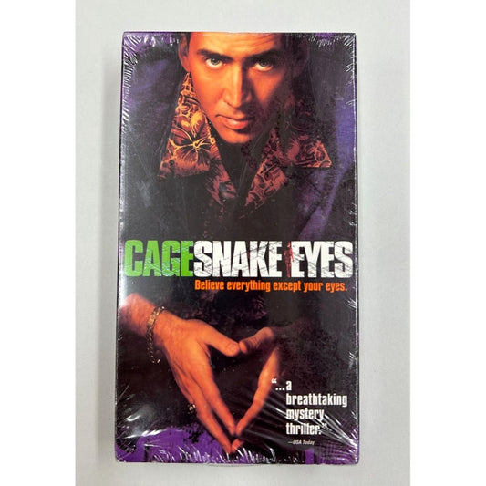 Snake Eyes (1998) VHS Sealed with Watermarks Nicholas Cage