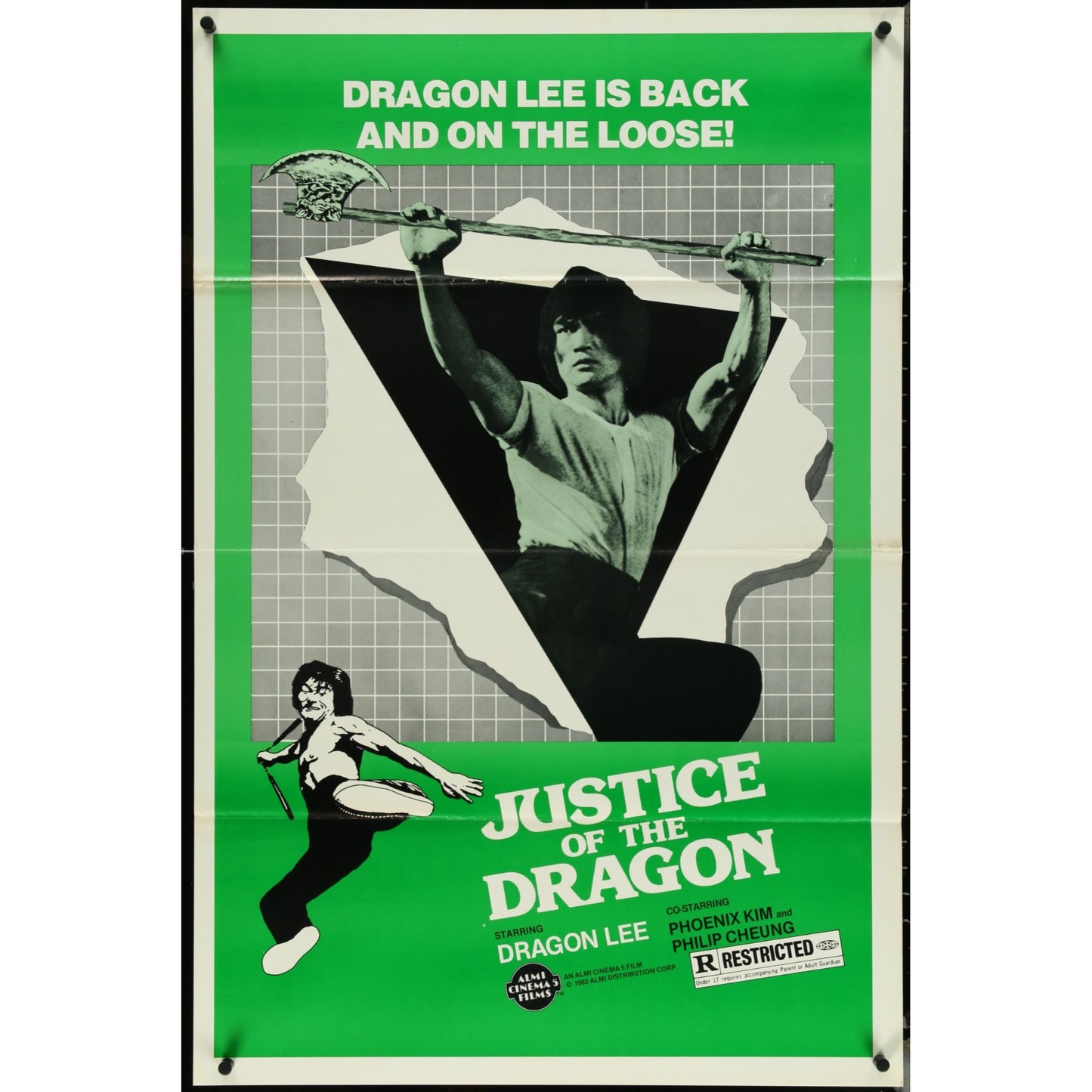 Lot of 32 Tri-Folded Kung-Fu One-Sheet Original Movie Posters 70s & 80s EM2A12