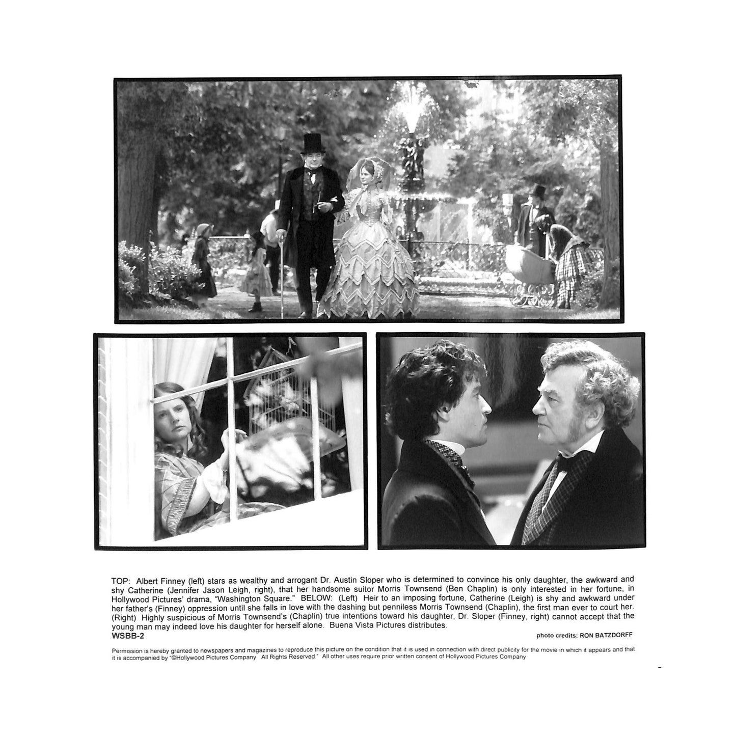 Washington Sqaure (1997) Movie Still Full Set 8x10
