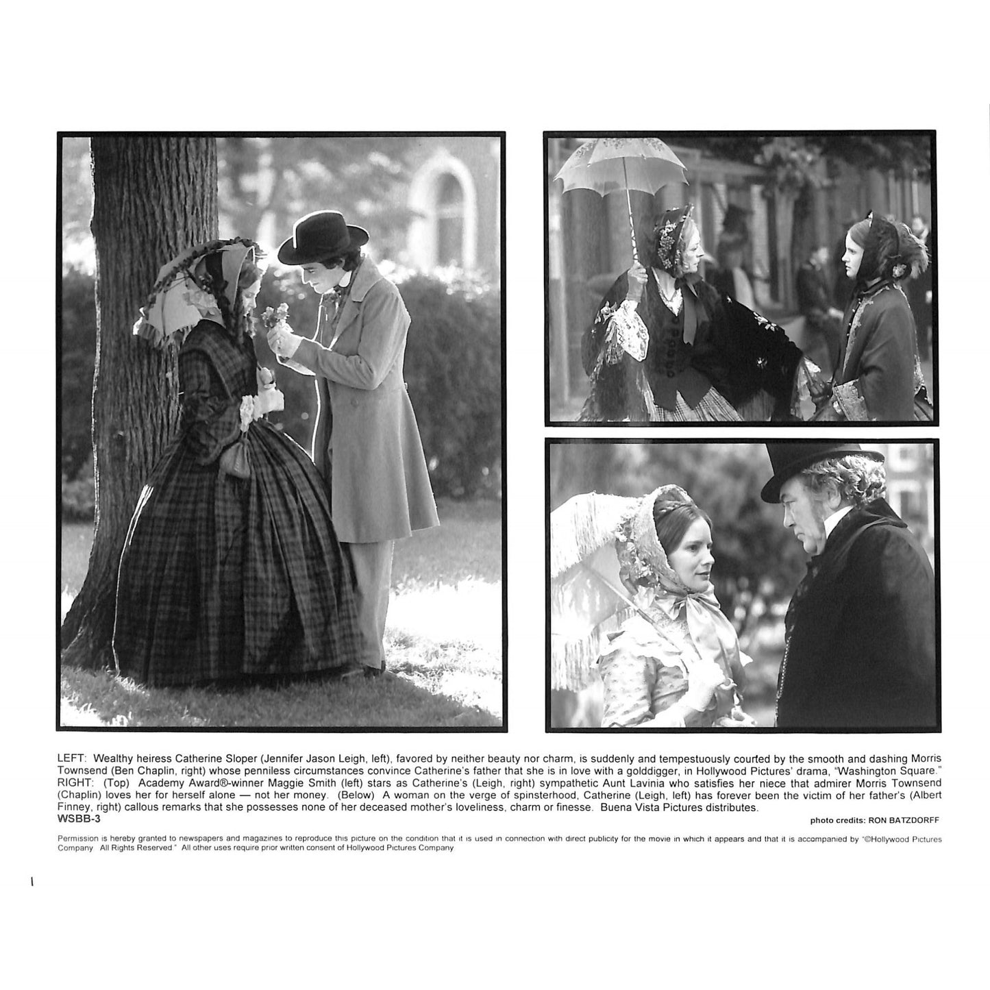 Washington Sqaure (1997) Movie Still Full Set 8x10