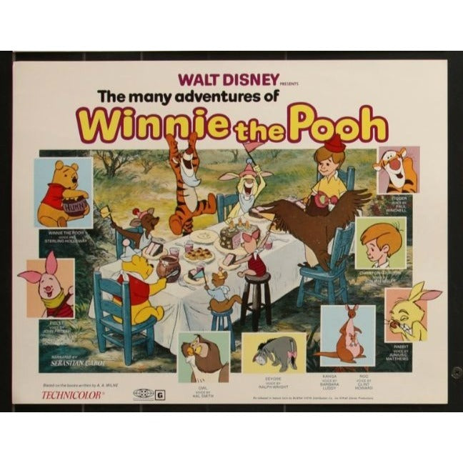 Winnie the Pooh (1977 Re-issue) Original Lobby Card Movie Poster 11x14