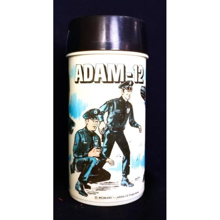 Vintage metal Adam 12 lunchbox w/ thermos