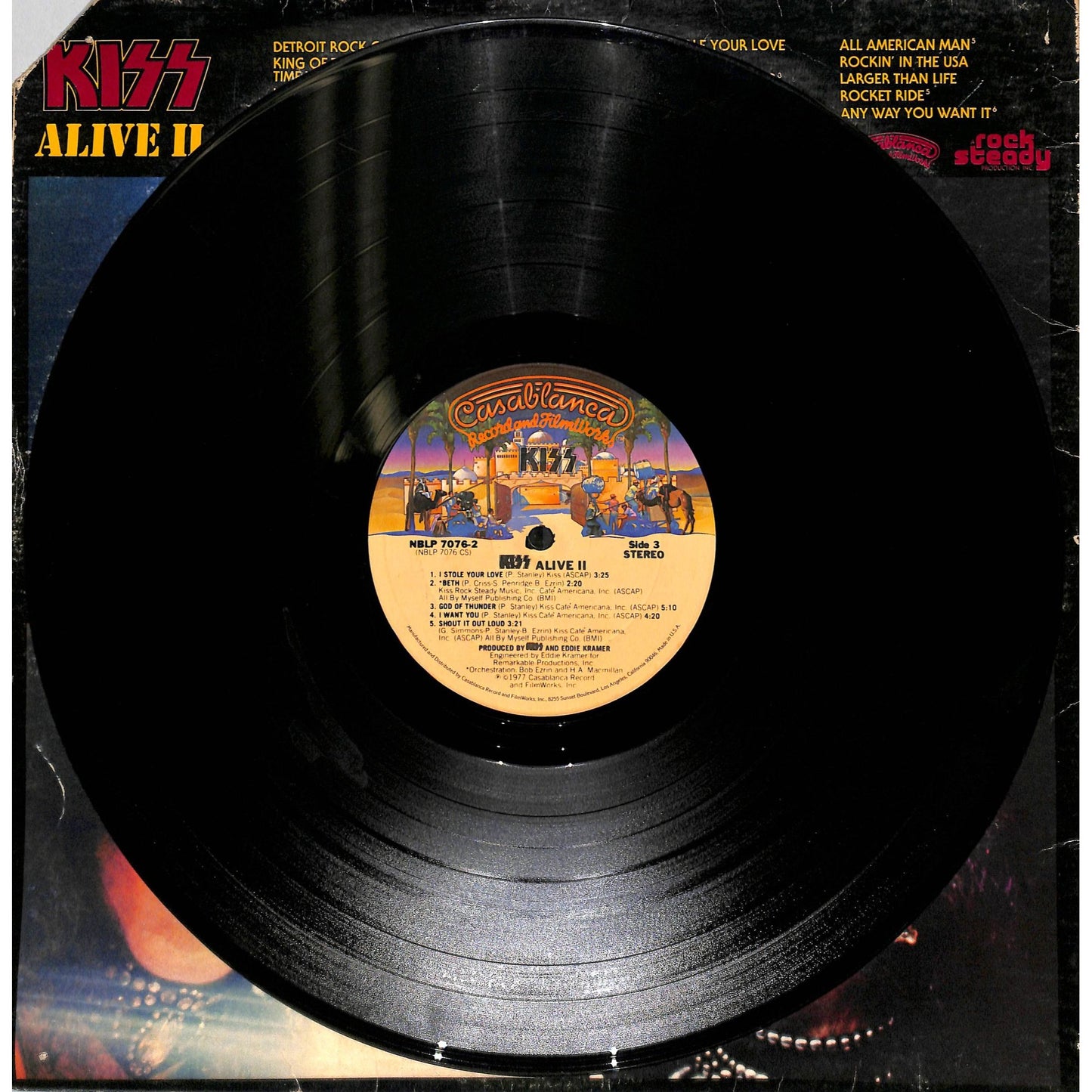 KISS - Alive II (1977) Vinyl Record NBLR-7076