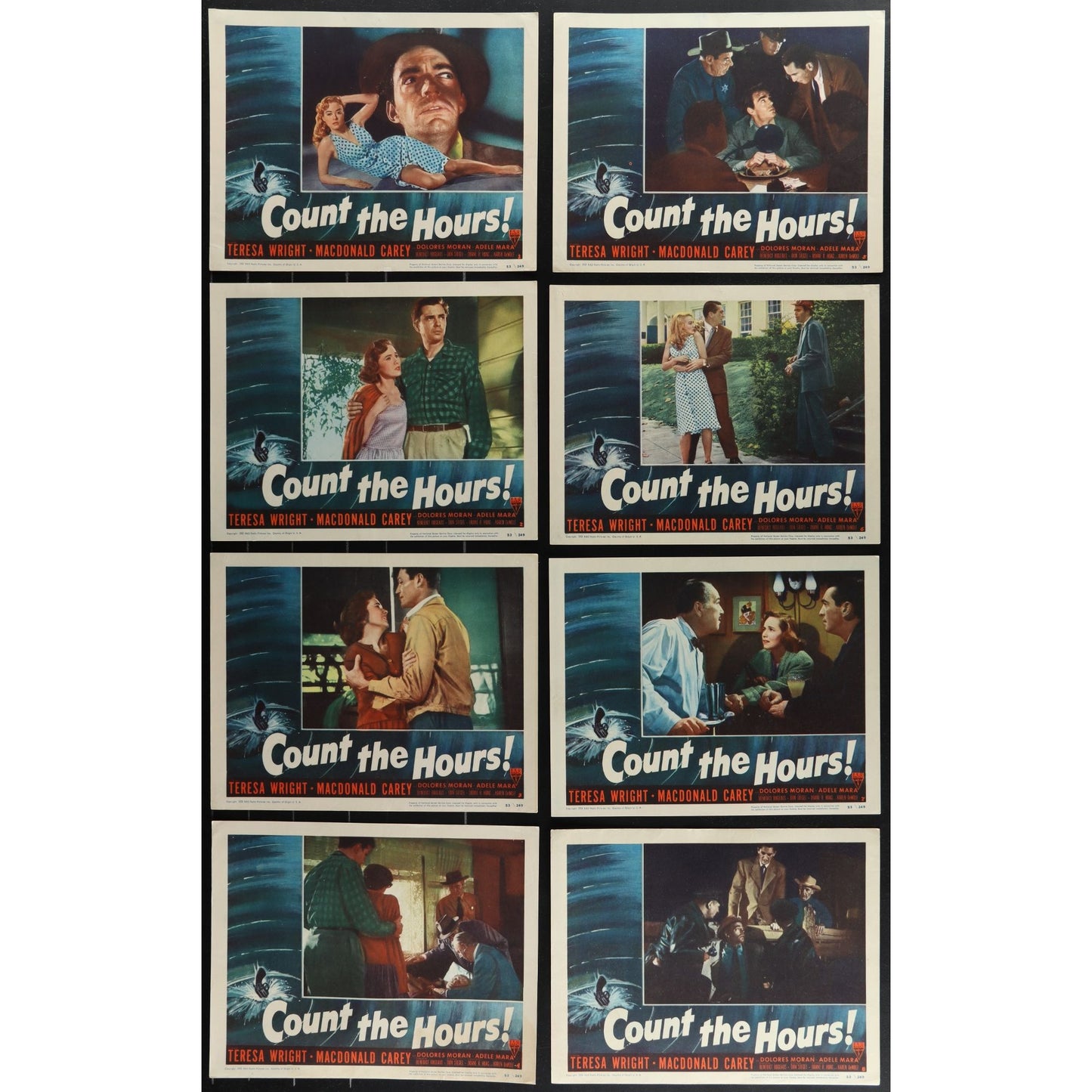 Count the Hours! (1953) Original Lobby Card Movie Poster Set 11x14