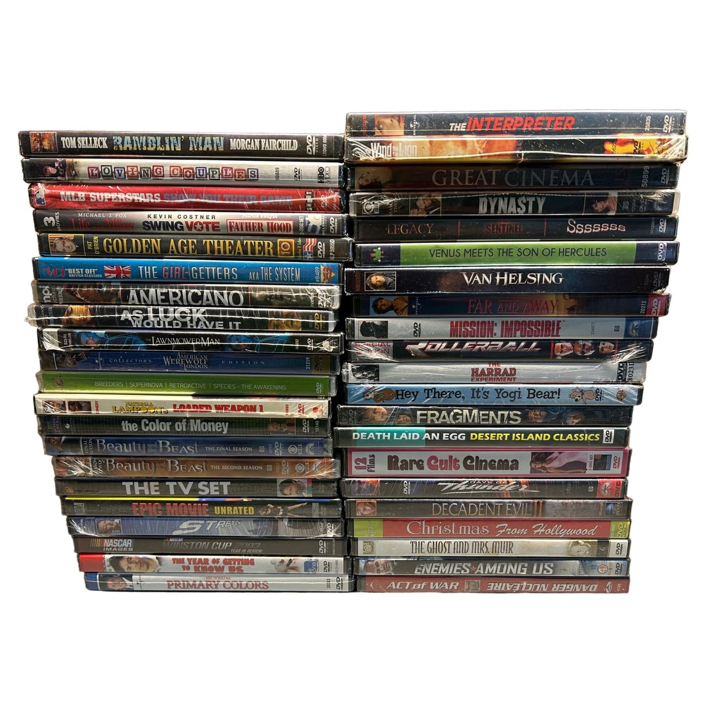 BULK LOT 80 BRAND NEW SEALED DVDs Lots of OOP titles SJ16