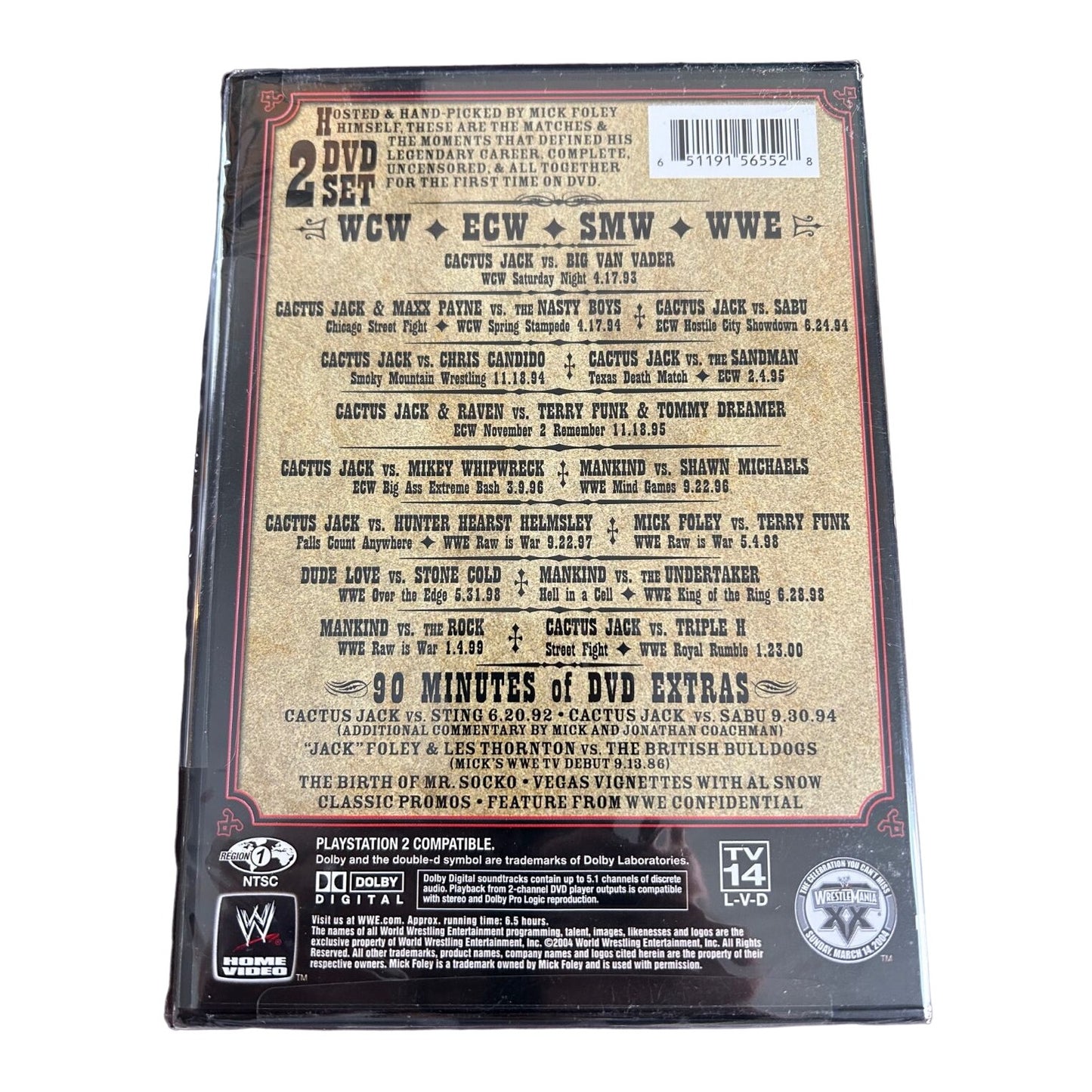 WWE Mick Foley: Greatest Hits & Misses Wrestling (DVD, 2004) NEW SEALED