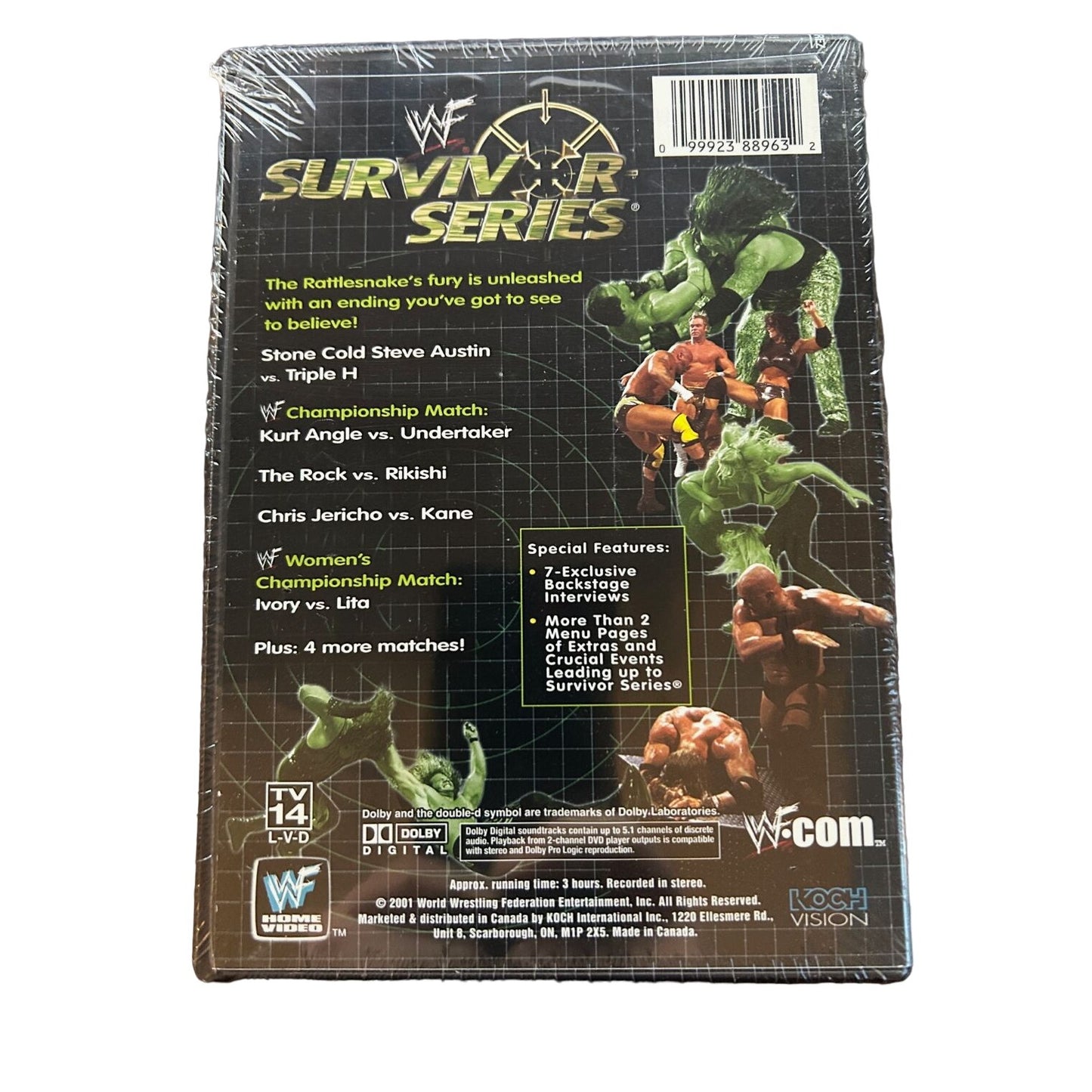 WWF Survivor Series 2001 (DVD, 2001) BRAND NEW SEALED Steve Austin vs. Triple H