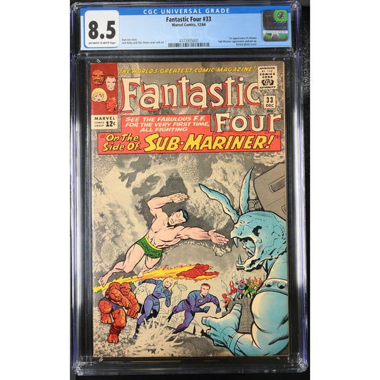 Fantastic Four #33 1964 CGC 8.5 Featuring Sub-Mariner First Appearance of Attuma