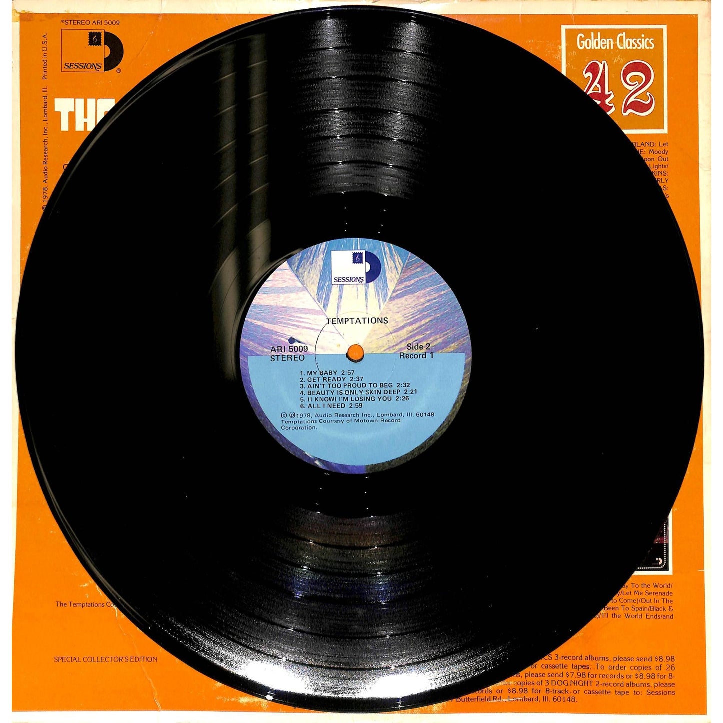 The Temptations Self-Titled 3LP Vinyl Record ARI 5009