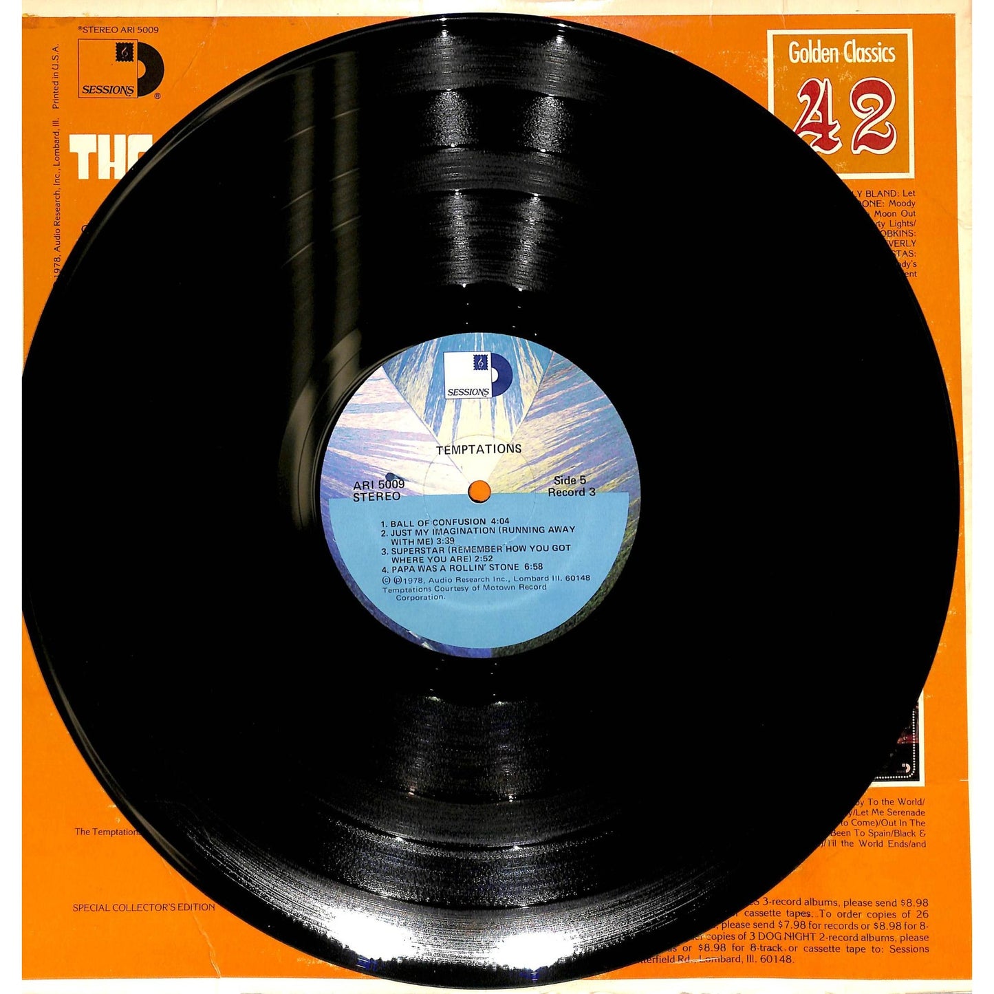 The Temptations Self-Titled 3LP Vinyl Record ARI 5009