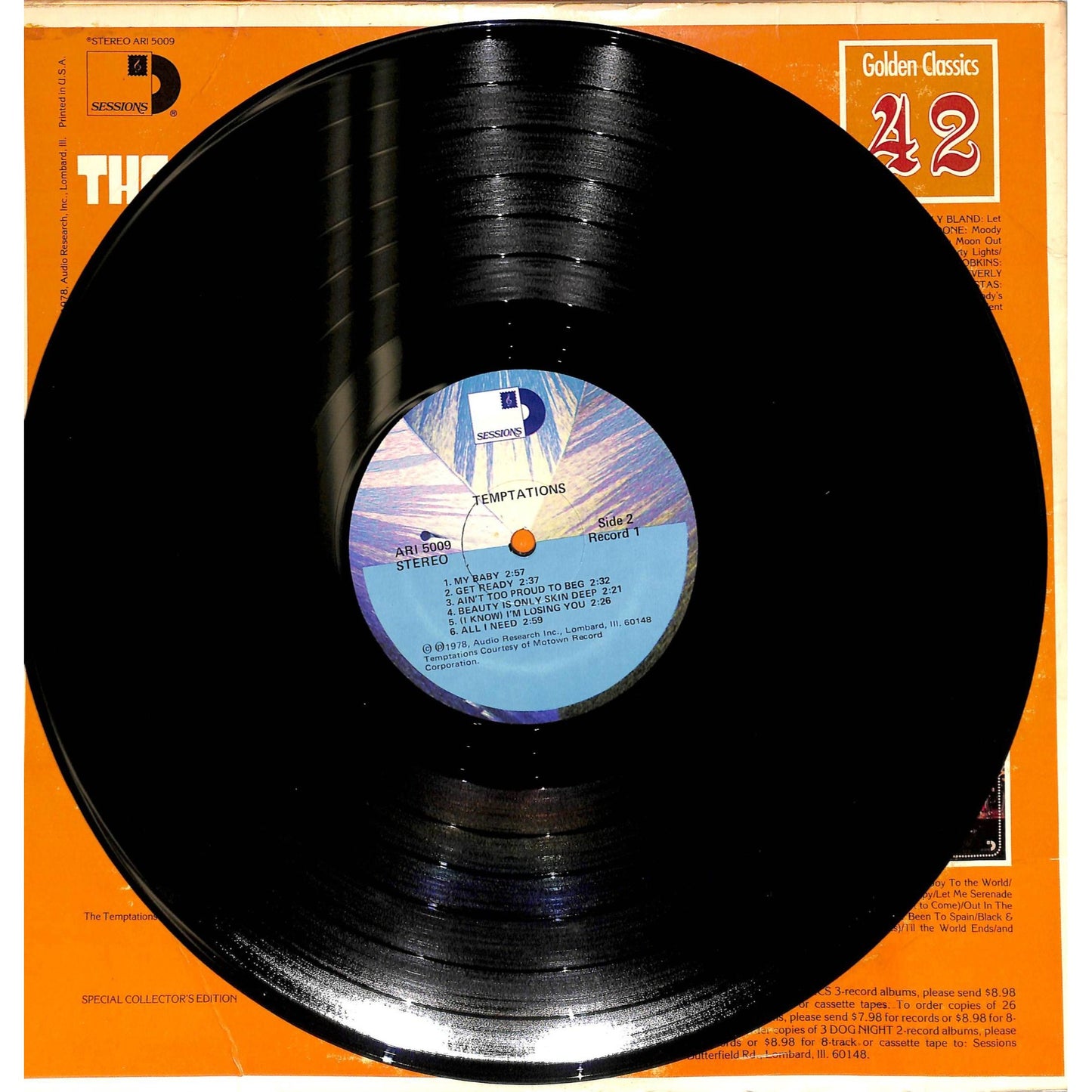 The Temptations Self-Titled 3LP Vinyl Record ARI 5009