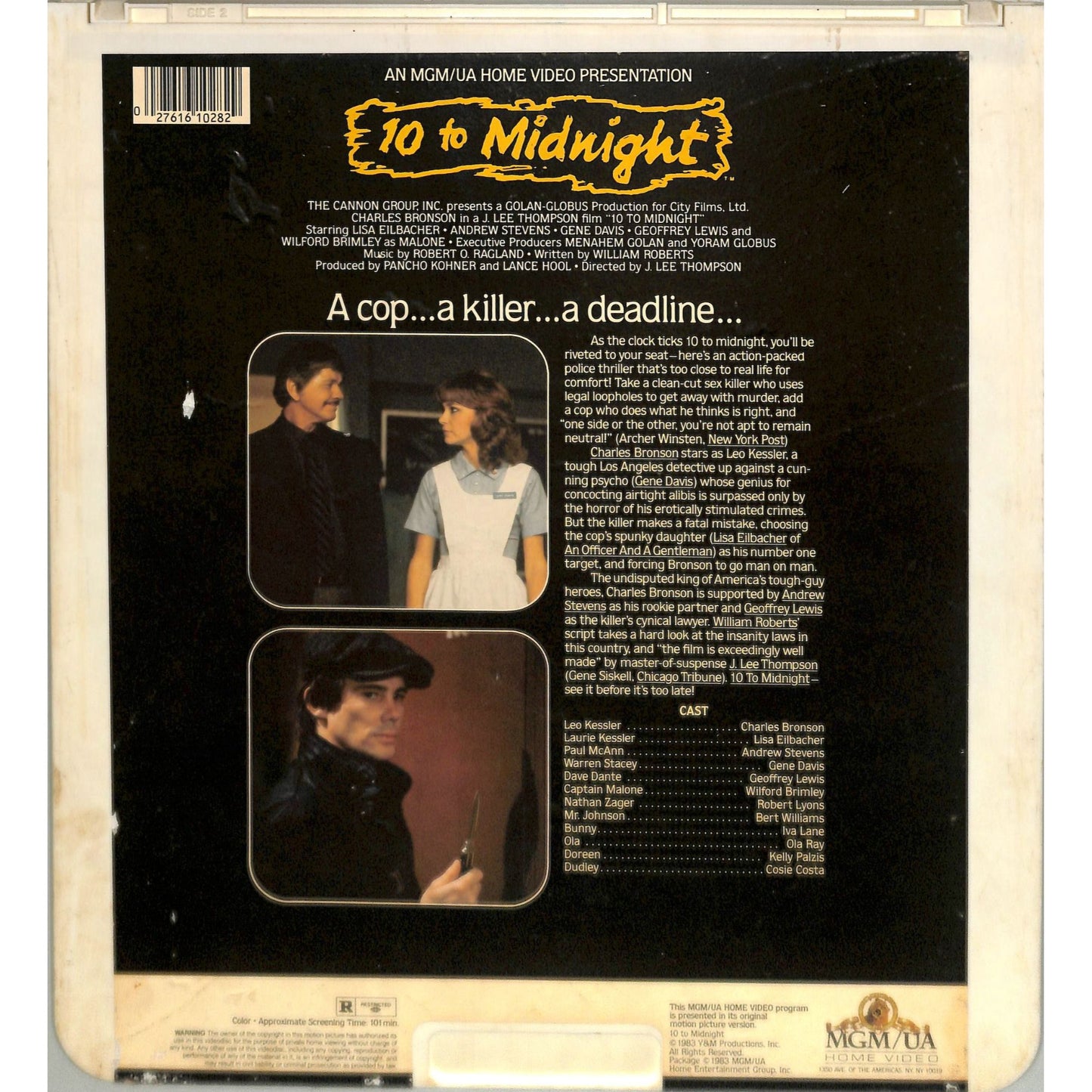 10 to Midnight (1983) Vintage CED Videodisc