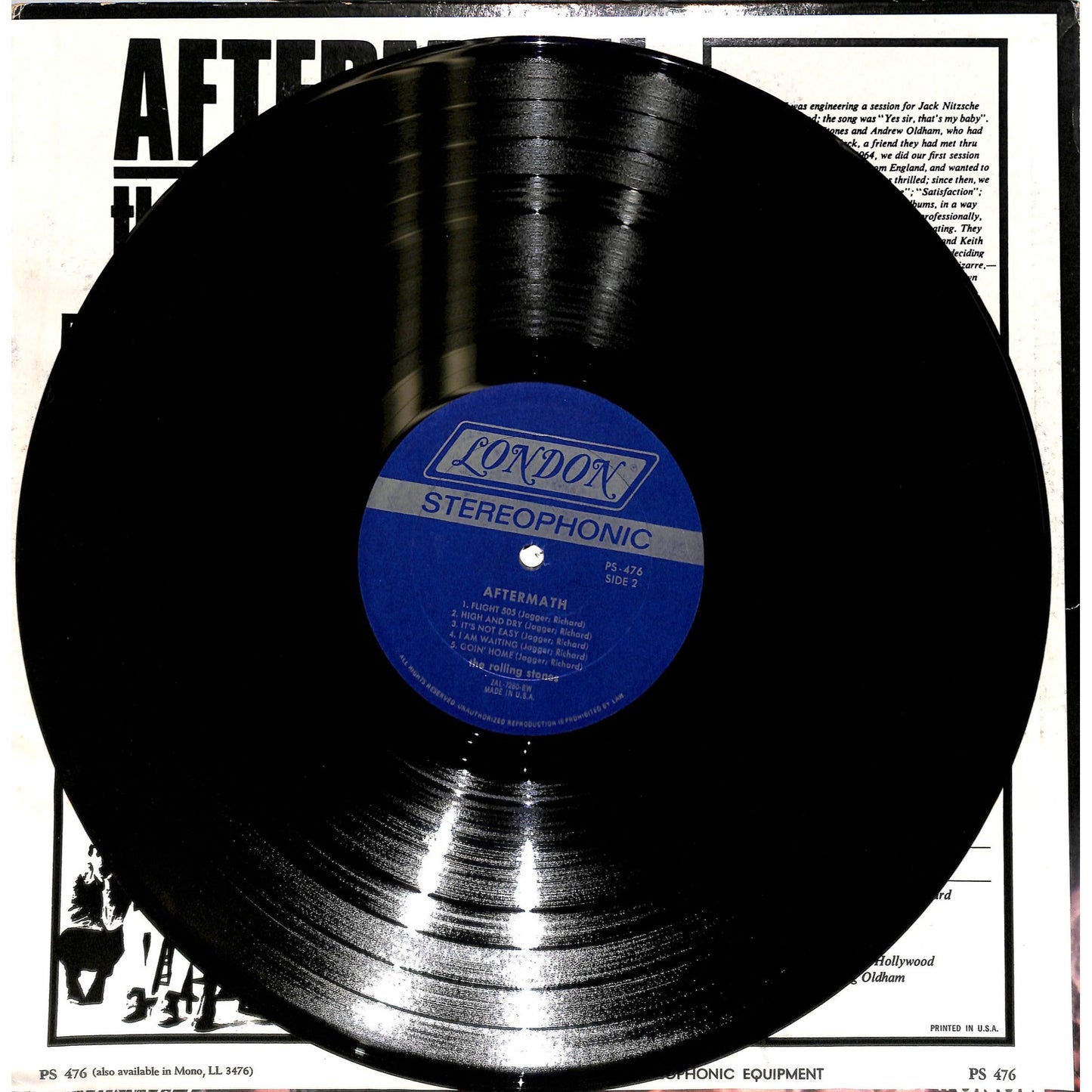 The Rolling Stones - Aftermath Vinyl Record PS 476