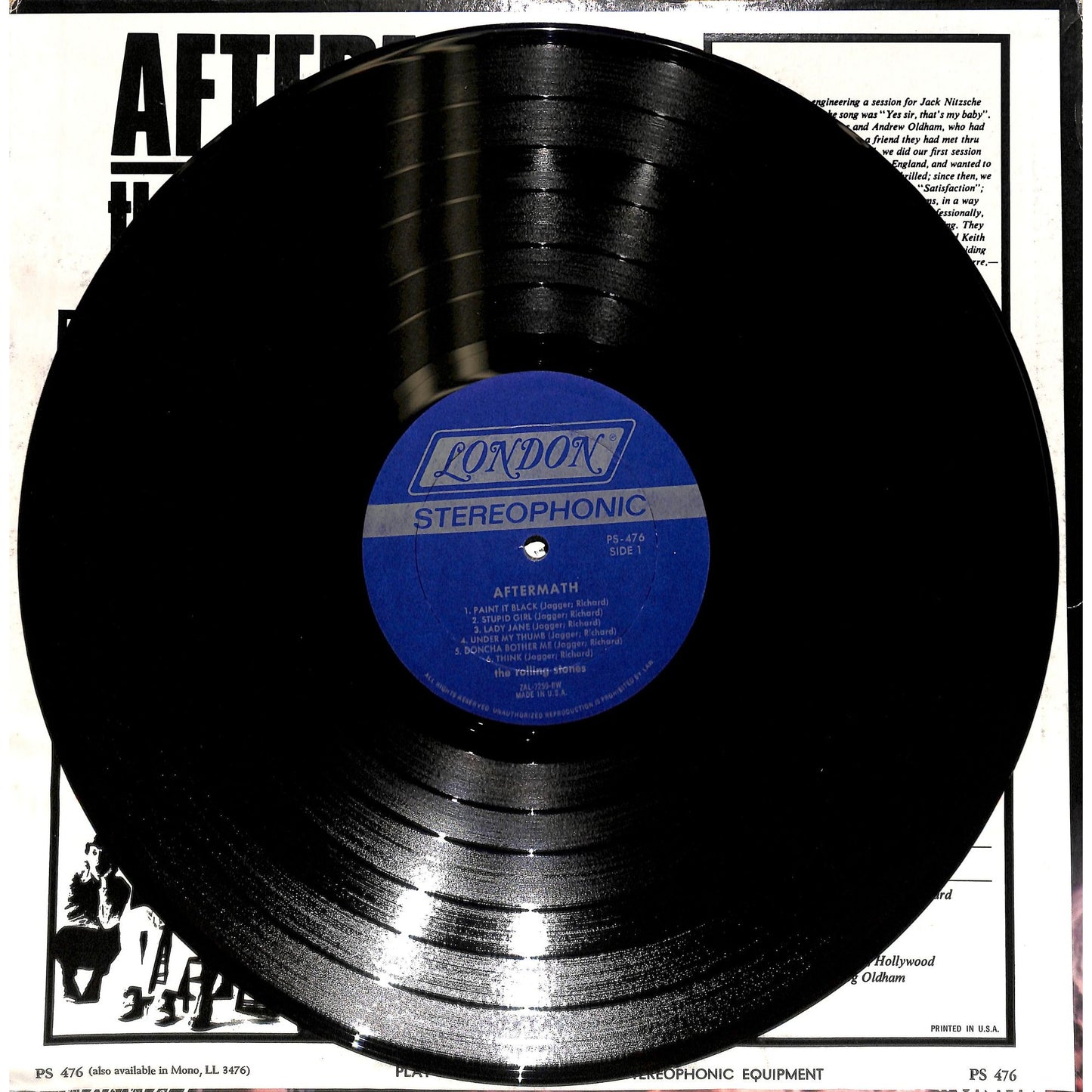 The Rolling Stones - Aftermath Vinyl Record PS 476
