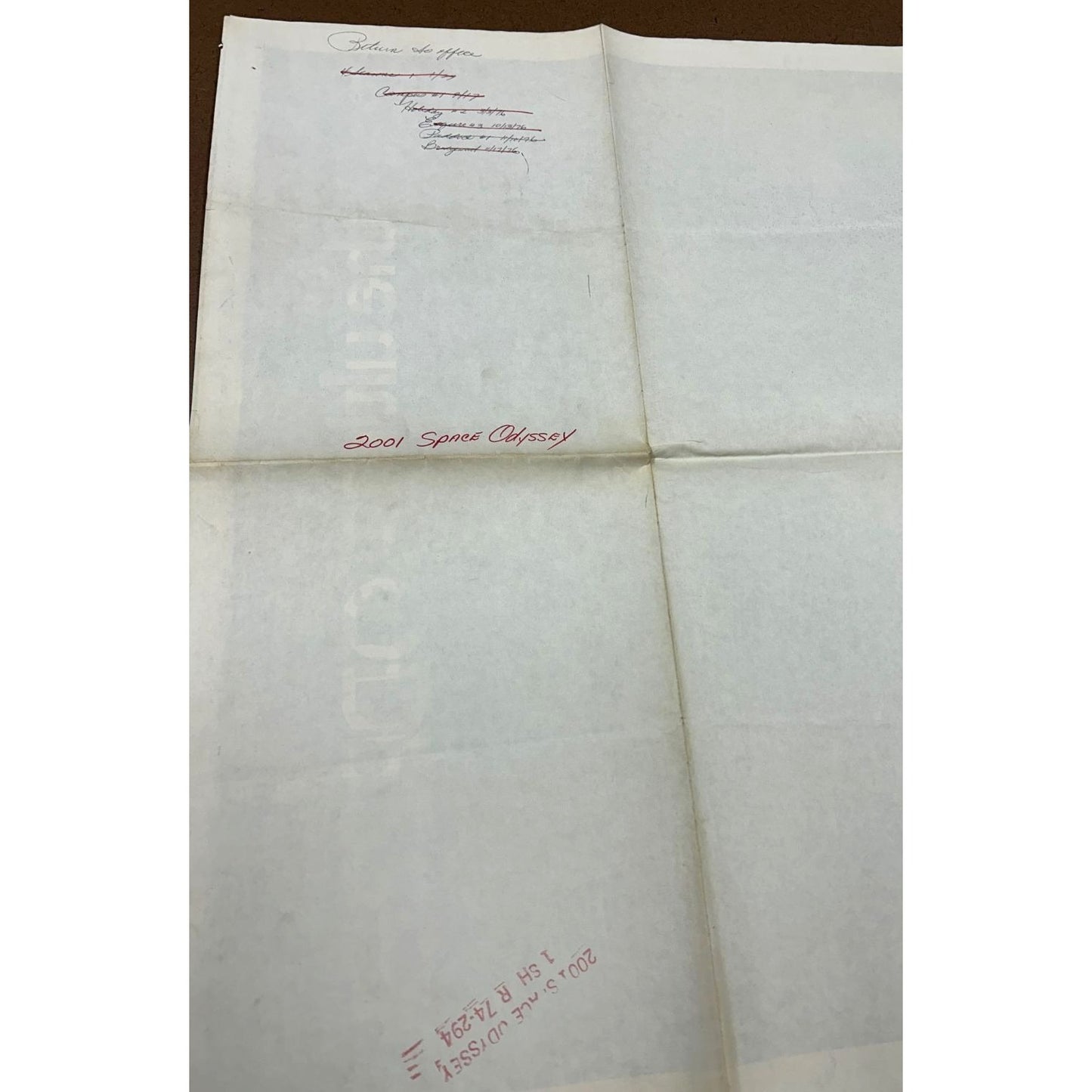 2001: A Space Odyssey (1971 Re-Release) Vintage Folded One-Sheet Movie Poster