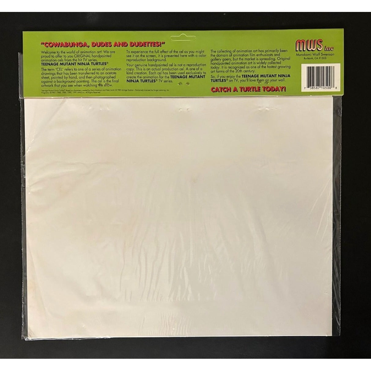 TMNT Original Animation Art Cel TV Scene from TV Cartoon - April Channel 6 News