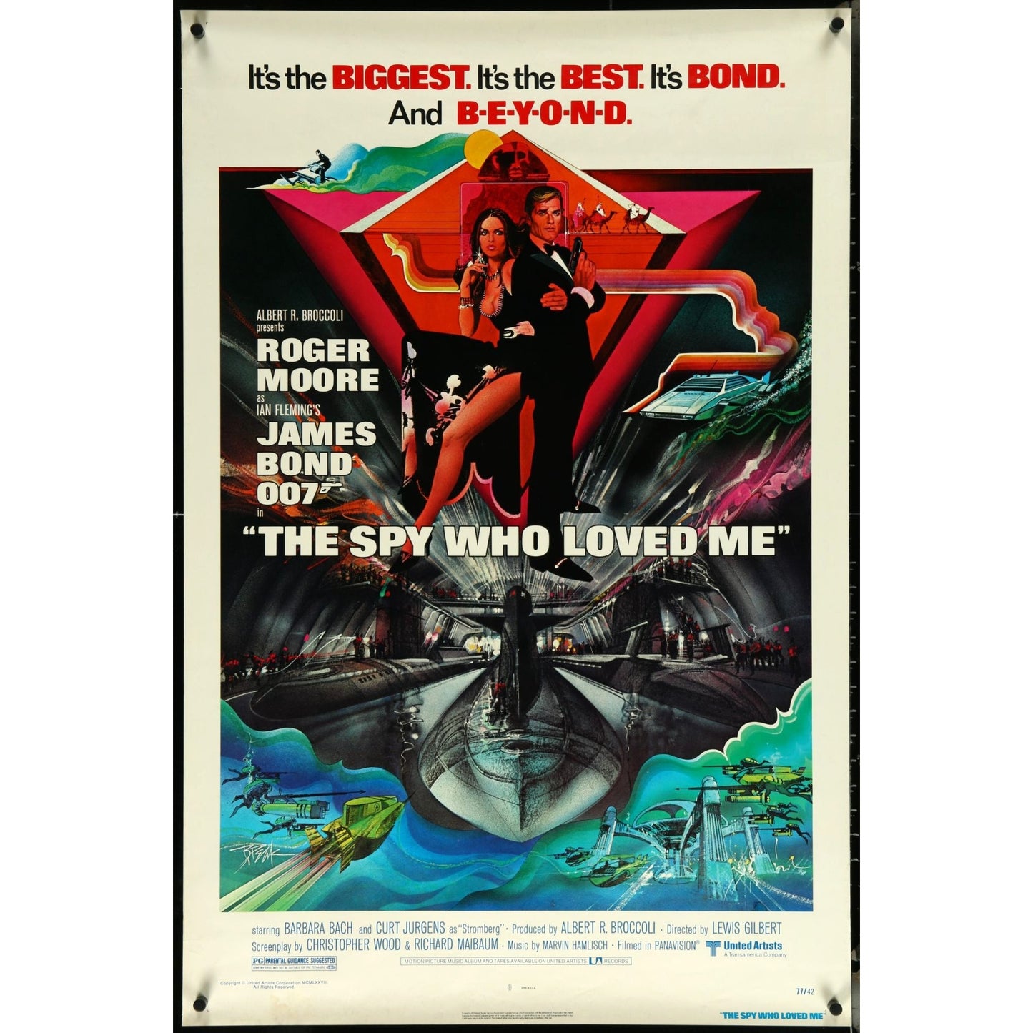 The Spy Who Loved Me (1977) Orig. Rolled SS Movie Poster James Bond Roger Moore