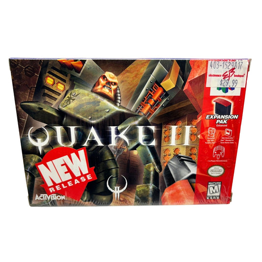 Quake II 2 (Nintendo 64) Complete CIB Nice Cond. Includes Manuals TESTED WORKING