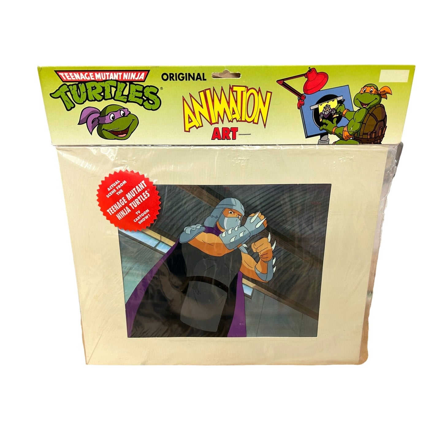 TMNT Original Animation Cel Actual Scene from TV Cartoon - SHREDDER!