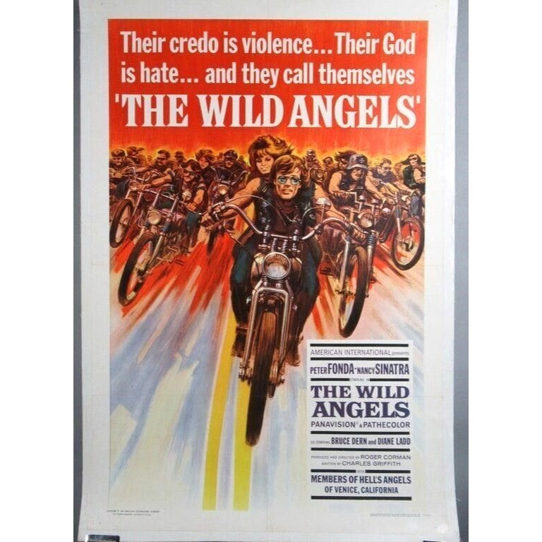 The Wild Angels (1966) Original Vintage Linenbacked One-Sheet Movie Poster