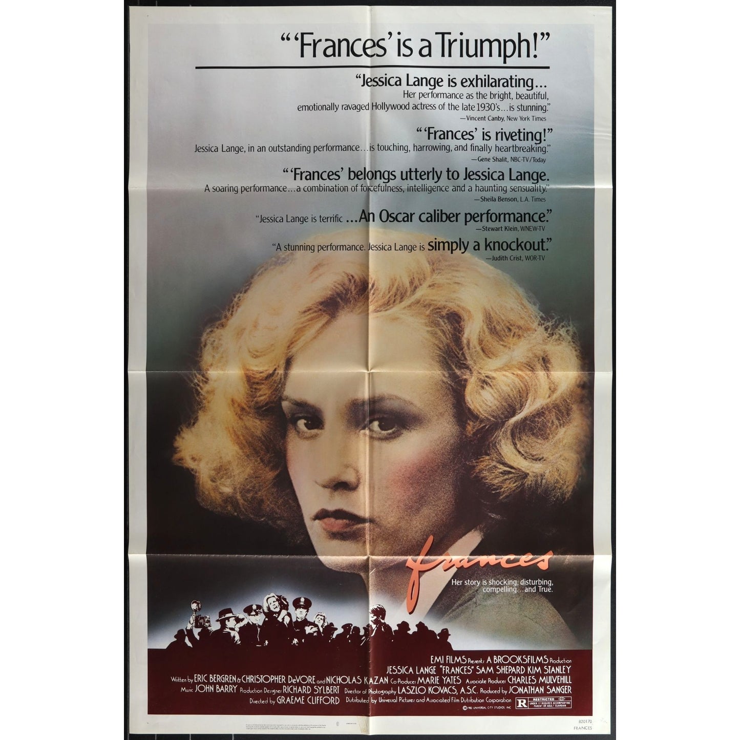Frances (1982) Original Movie Poster Folded 27x41