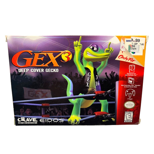 Gex 3: Deep Cover Gecko (Nintendo 64 N64, 1999) CIB Complete TESTED WORKING