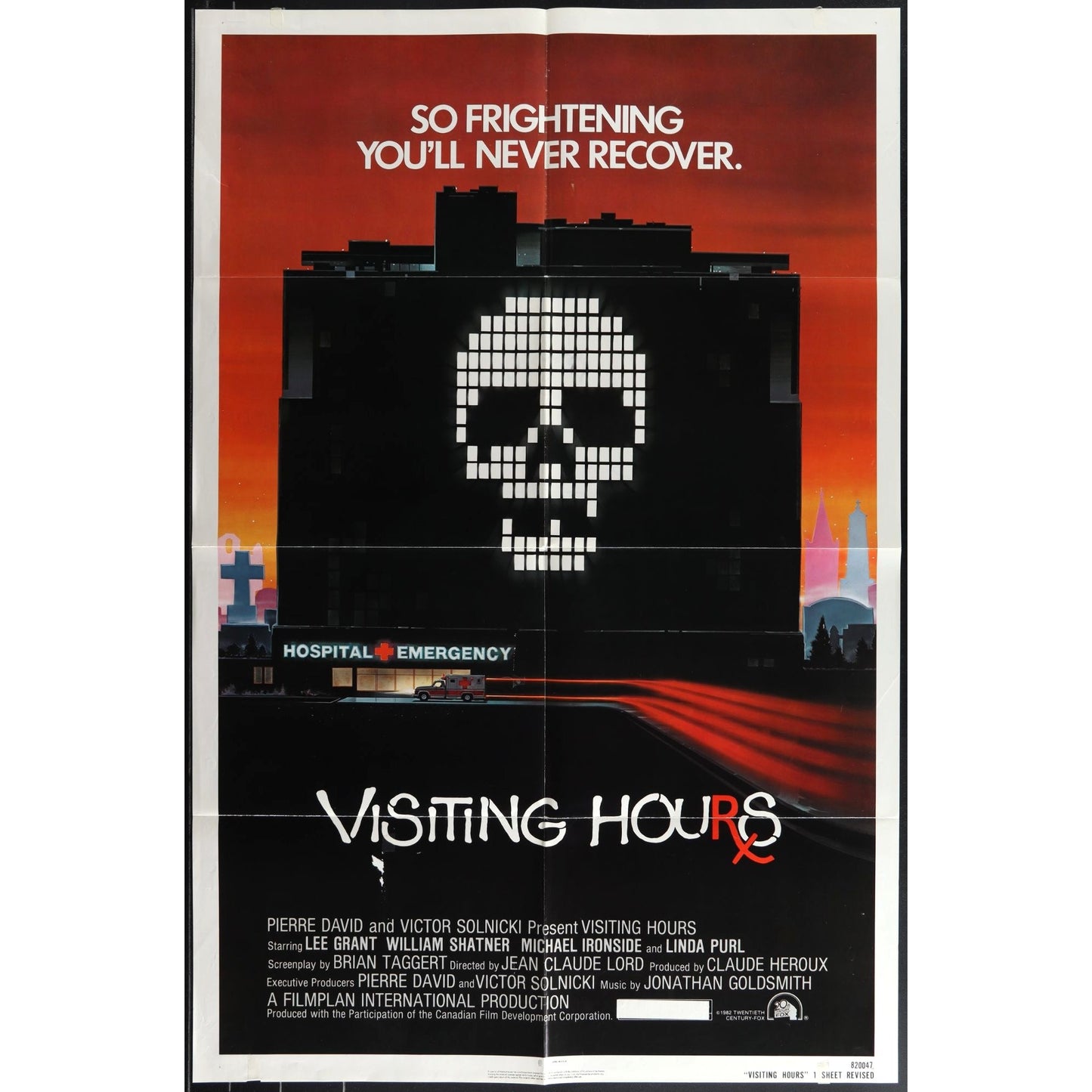 Visiting Hours (1982) Original Movie Poster Folded 27x41 Lee Grant EM4-140