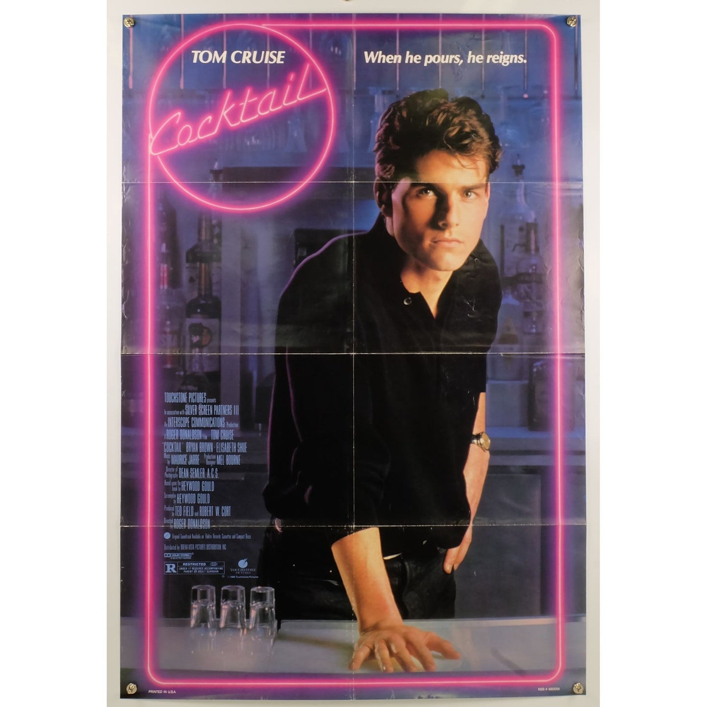 Cocktail (1988) Original Movie Poster Folded 27x40