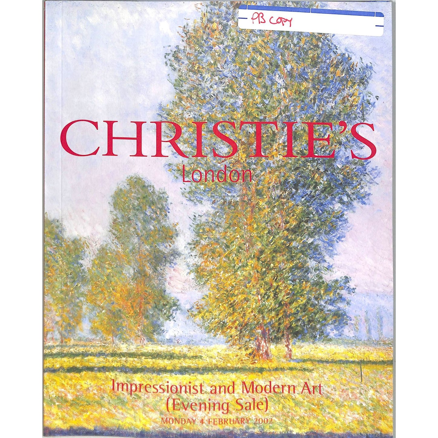 Christie's Impressionist and Modern February 4, 2002