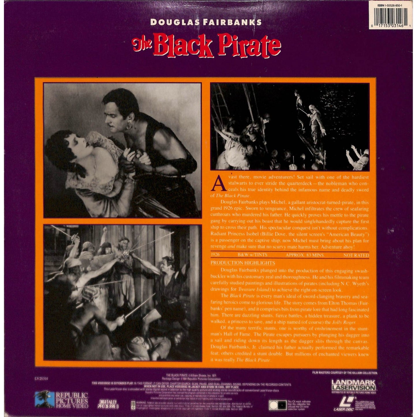 The Black Pirate (1926) Laserdisc