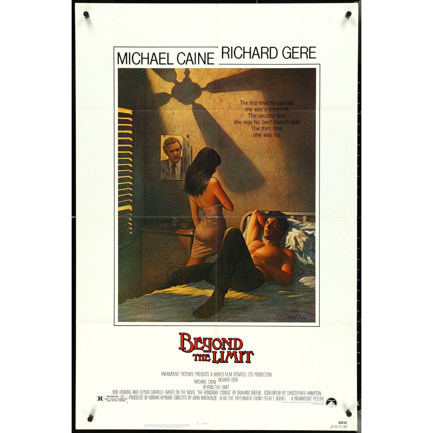 Beyond the Limit (1983) Orig. Movie Poster Richard Gere 27x41 Folded EM1A36