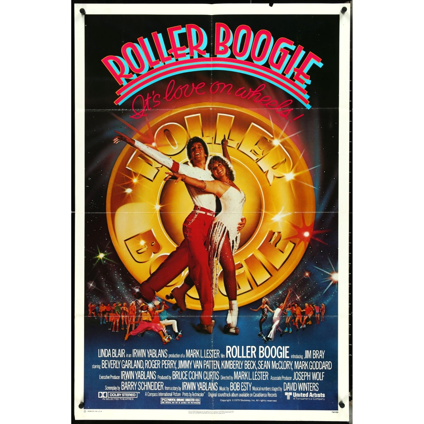 Roller Boogie (1979) Orig. Movie Poster 27x41 Folded Linda Blair Disco EM1A72