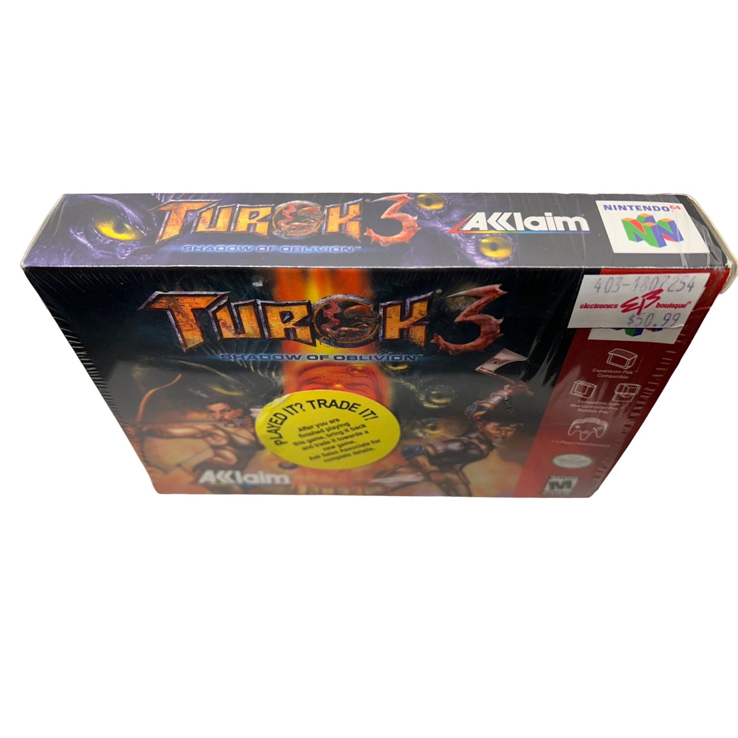 Turok 3: Shadow of Oblivion (N64, 2000) CIB Complete w/ Manuals TESTED WORKING