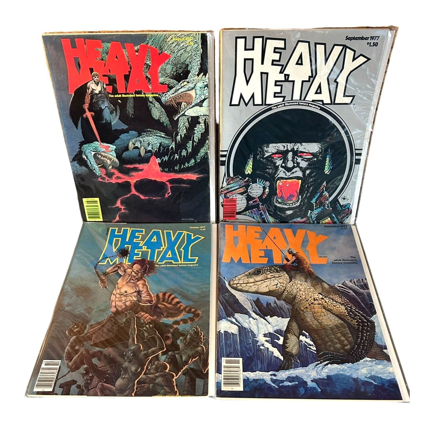 Heavy Metal Magazine - Full Run Apr. 1977 - July 1981 #1-52 Ex. Cond. Boarded