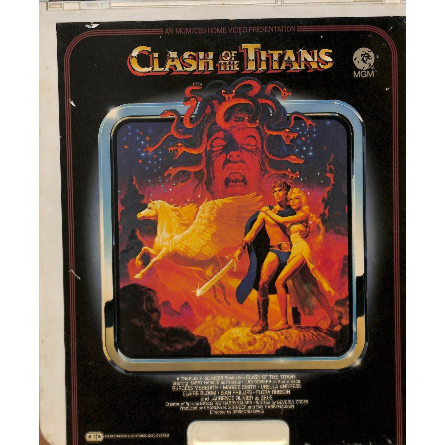 Clash of the Titans (1981) Vintage CED RCA SelectaVision Videodisc TESTED WORKING