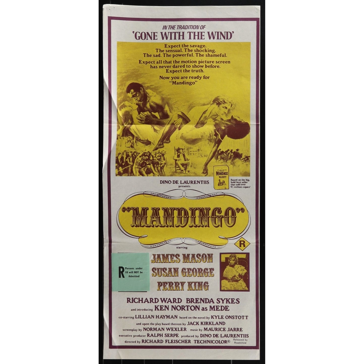 Mandingo (1975) Original Daybill Movie Poster