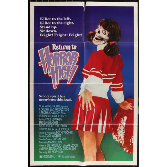 Return to Horror High (1987) Original Movie Poster 27x41 George Clooney EM4-30