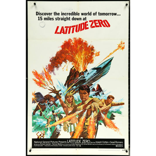 Latitude Zero (1969) Original Movie Poster Folded 27x41 Joseph Cotten EM4-120