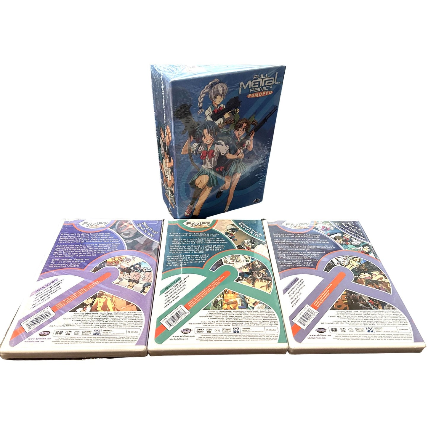 Full Metal Panic? Fumoffu Complete DVD Set Volume 1-4 w/ Collectible Starter Box