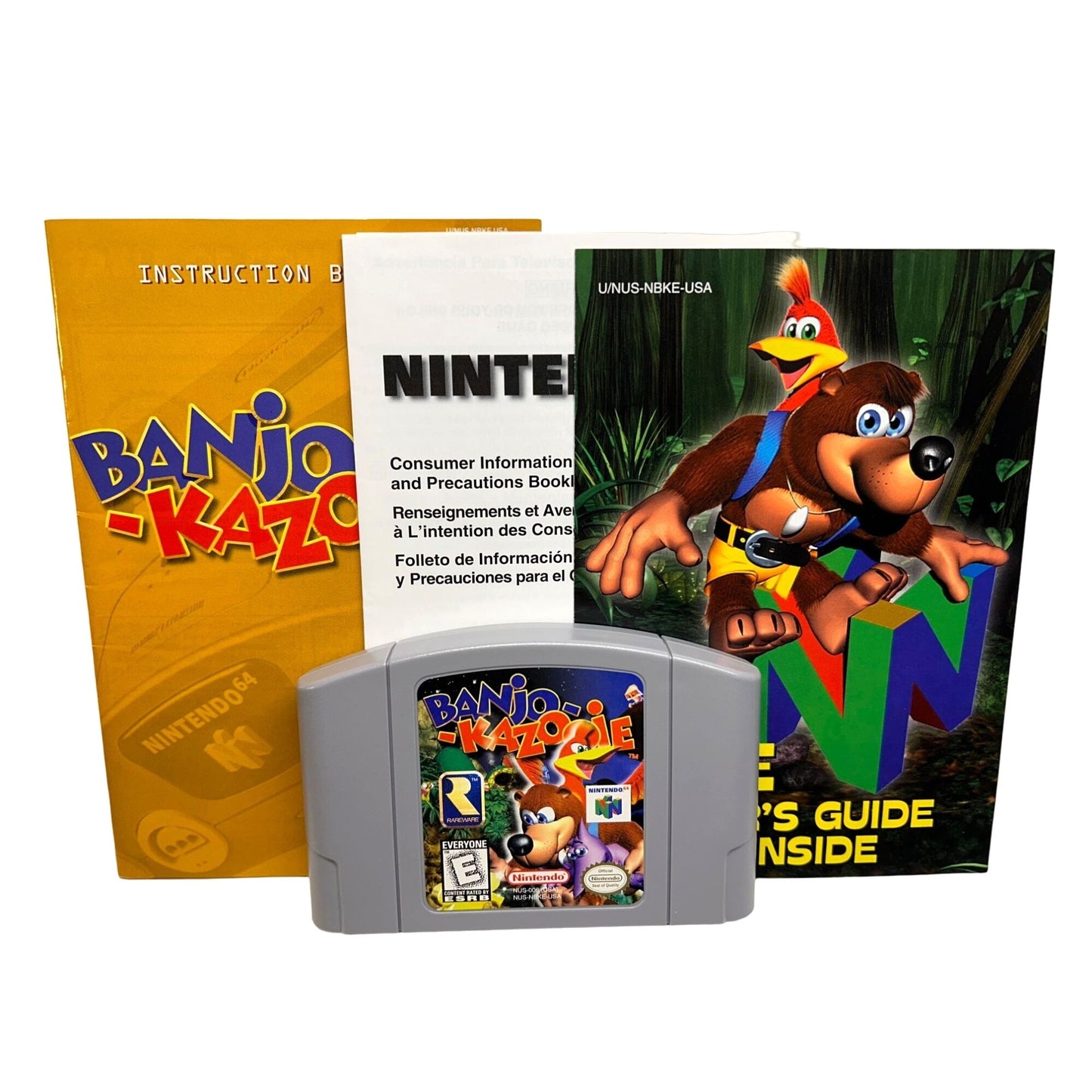 Banjo-Kazooie (Nintendo 64 1998) CIB with Manuals Partial Seal and Hang-tab NM