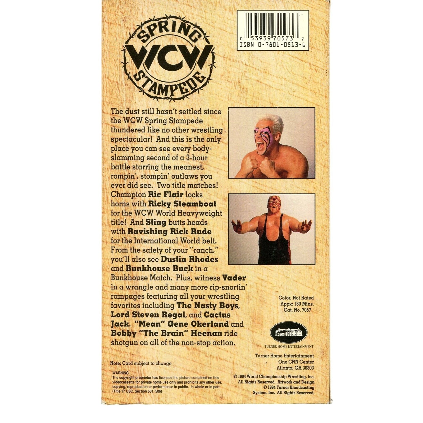 Spring Stamped (1994) Wrestling VHS Tape Ric Flair vs Ricky Steamboat