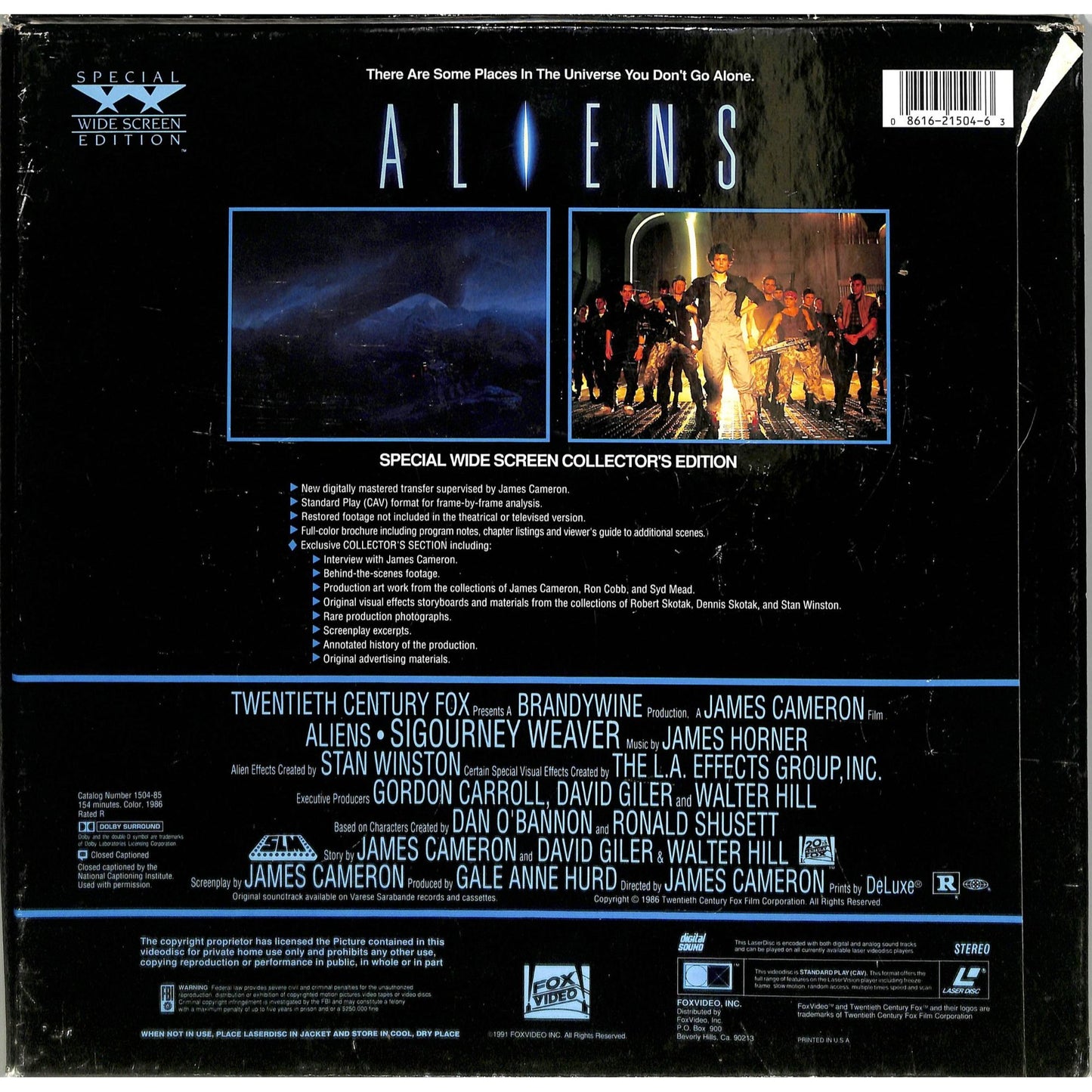 Aliens (1986) Special Wide Screen Collector's Edition Laserdisc Box Set