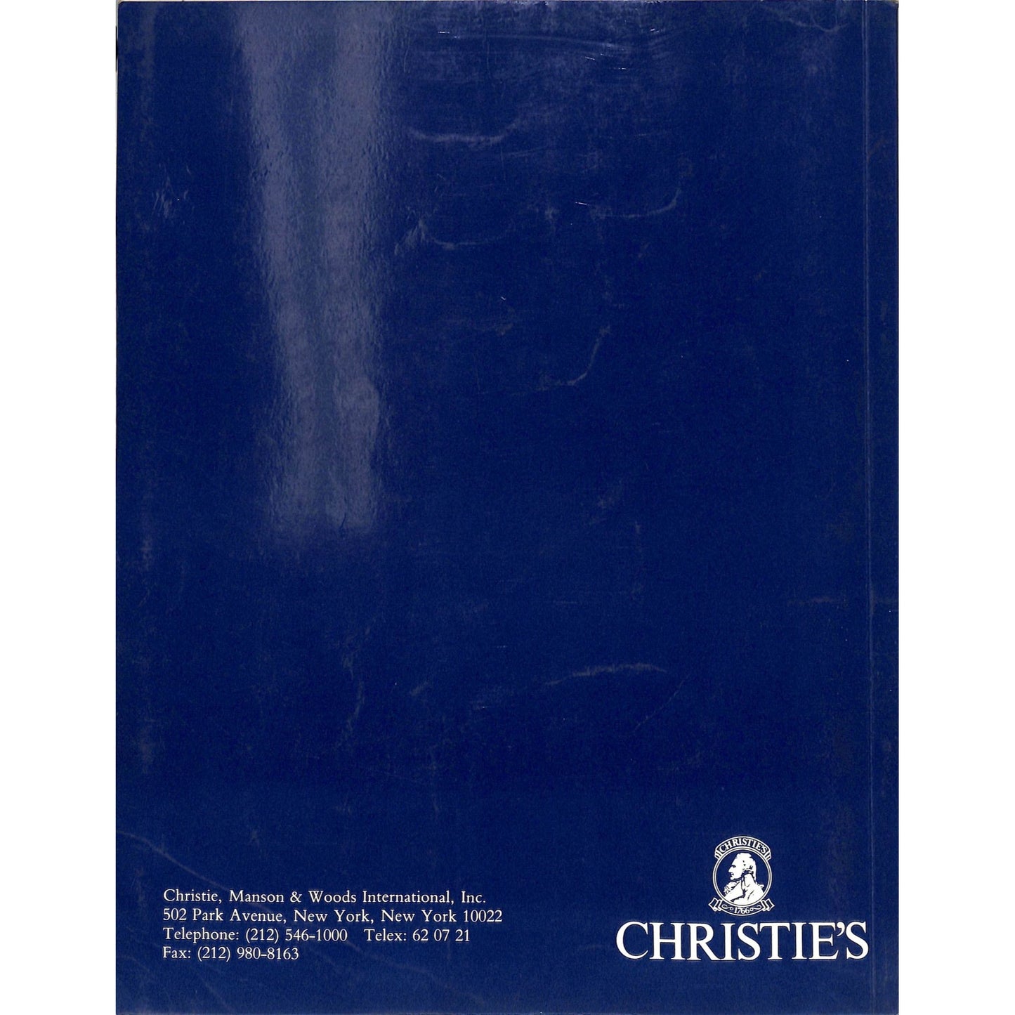 Christie's Contemporary Art Auction Catalog May 1, 1991