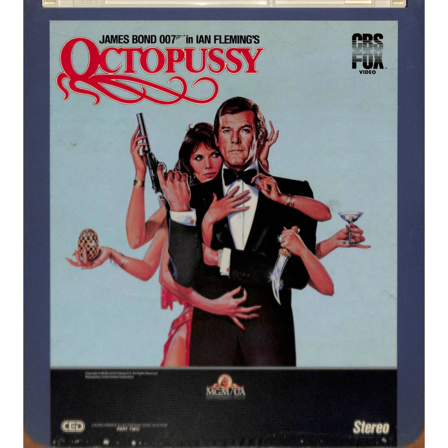 Octopussy (1983) Vintage CED RCA SelectaVision Videodisc TESTED WORKING