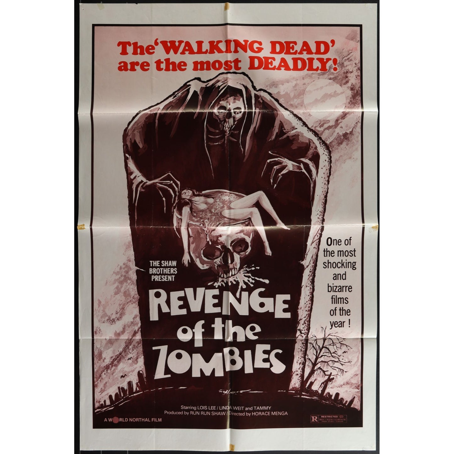 Revenge of the Zombies (1976) Original Movie Poster Folded 27x41